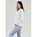 Klassisches langärmeliges Pyjama-Set aus Baumwolle Klassisches langärmeliges Pyjama-Set aus Baumwolle