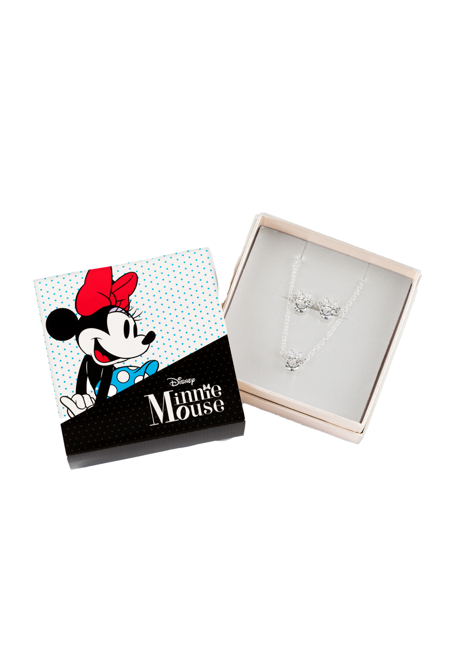 Disney Minnie Mouse Necklace and Stud Earring Set