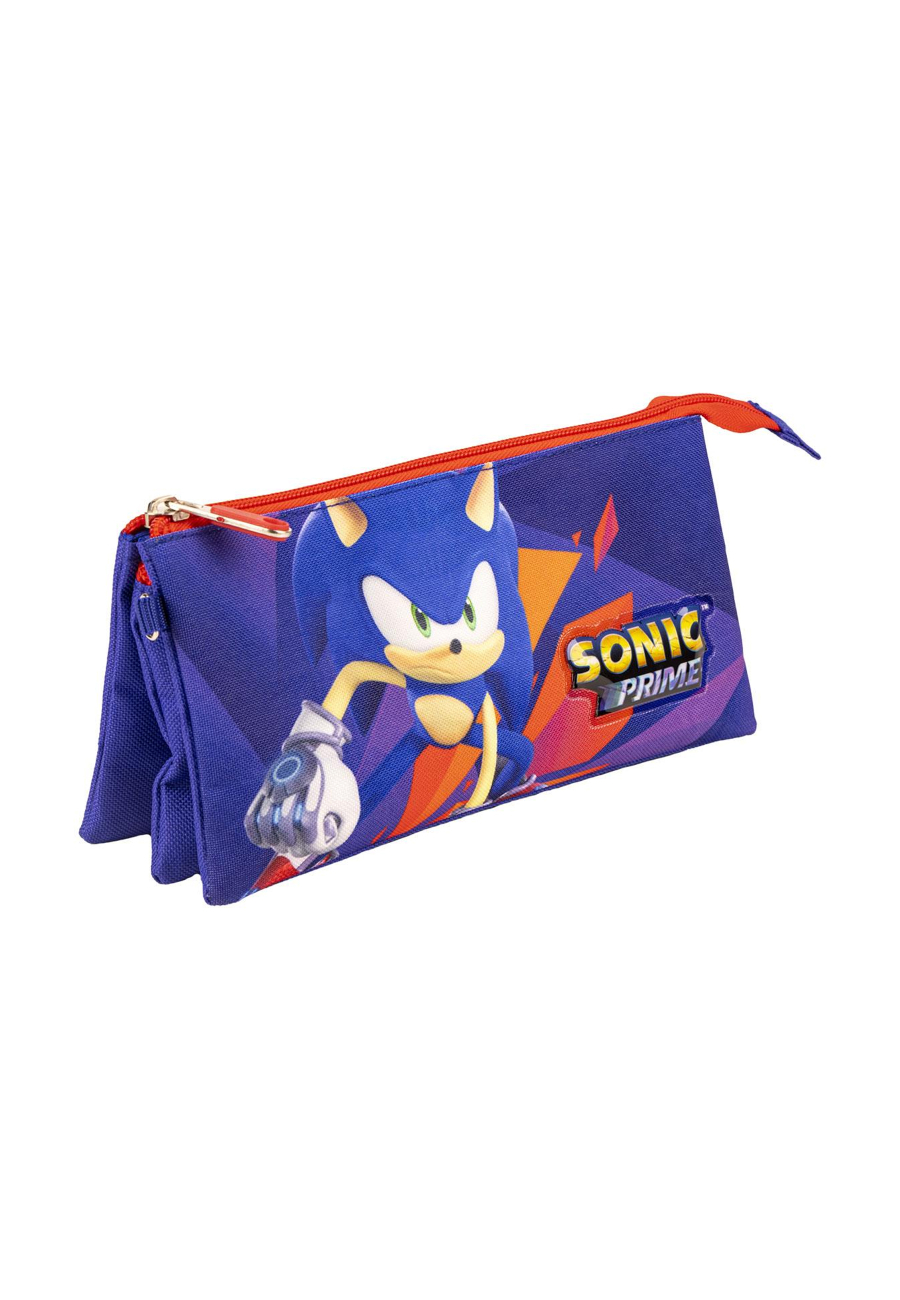 Sonic Prime Pencil Case - Stabiler Schreibwaren-Organizer mit mehreren Fächern für Kinder und Fans