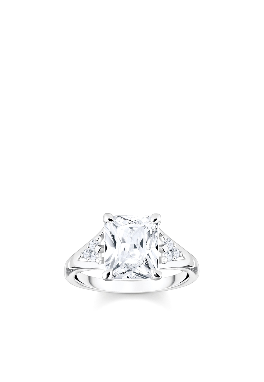 Ring Weiße Steine Silber