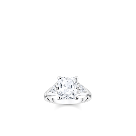 Ring Weiße Steine Silber