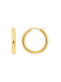 Gold-Plated Classic Hoop Earrings In Wider Shape