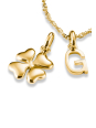 Charm Pendant Lucky Clover In 3D Connect Gold-Plated