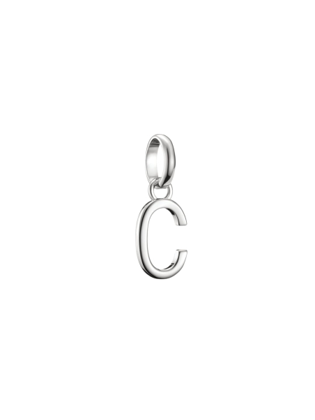 Charm Pendant Letter C Connect Silver